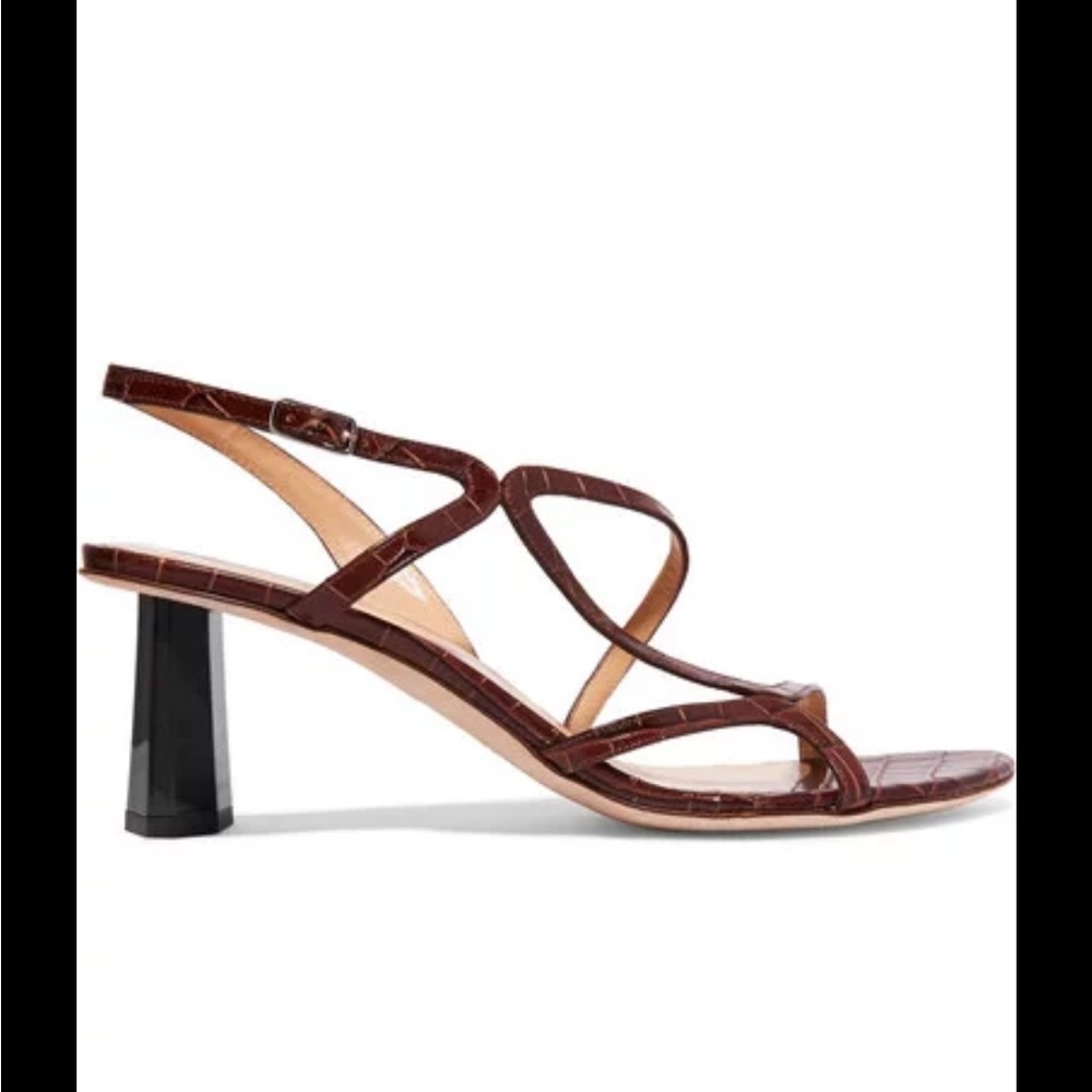 BY FAR Brigette Brown Strappy Heels